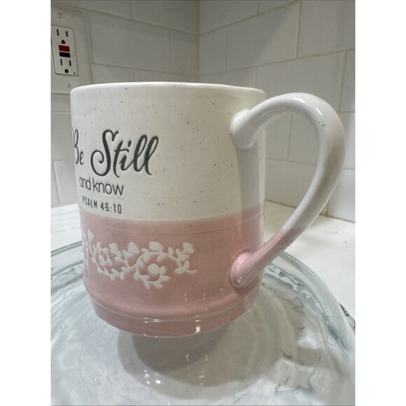 Sheffield Home Material Stoneware Ceramic PSALM 46:10 Be Still And Know - Picture 2 of 13